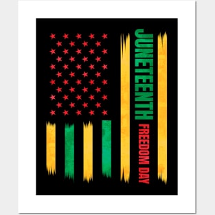 African Colors American Flag Freedom Day Juneteenth Posters and Art